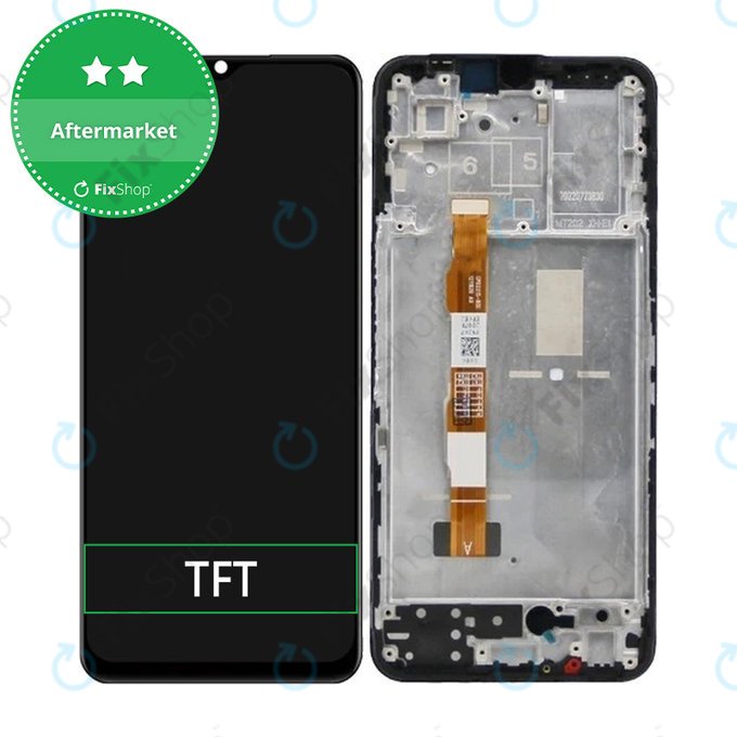 Schermo per Vivo V22, Black, Vetro touch con cornice