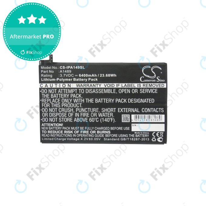 Batteria A1489 per Apple iPad Mini 2, Mini 3, A1512, 6400mAh, HQ