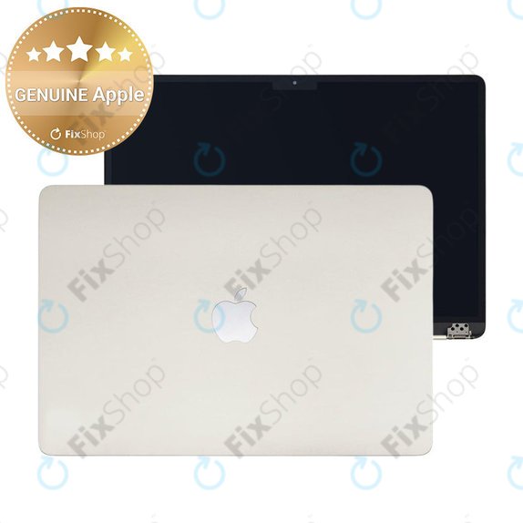 Schermo LCD per MacBook Air 15", A3114 (2024), con vetro frontale e copertura, Starlight, 661-40261, Genuine Apple