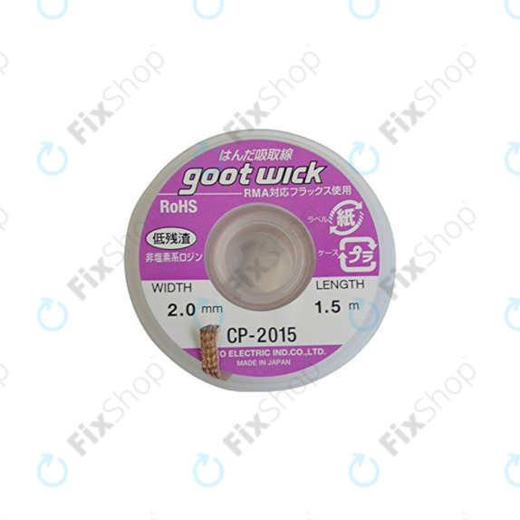 Treccia dissaldante potente 2 mm, Goot 2015