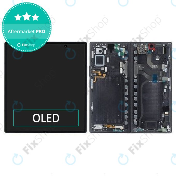 Schermo OLED per Samsung Z Fold 7 F966B, Jetblack, Vetro touch con cornice