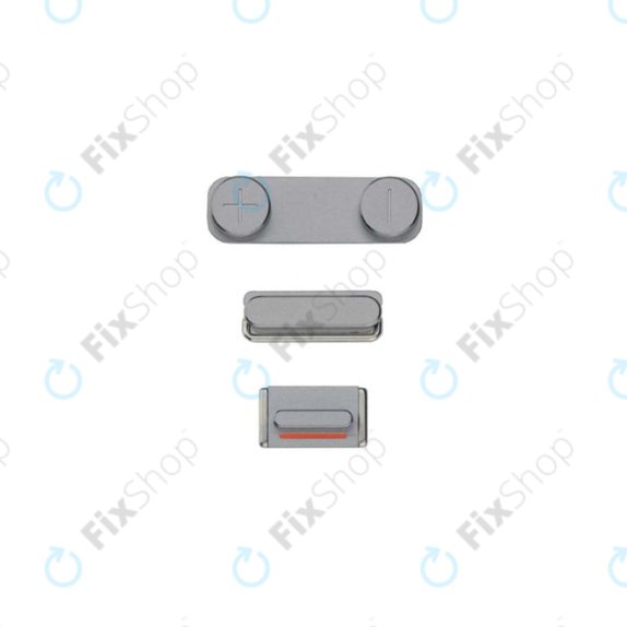 Set pulsanti laterali accensione, volume e silenzioso per iPhone 5S, Space Gray