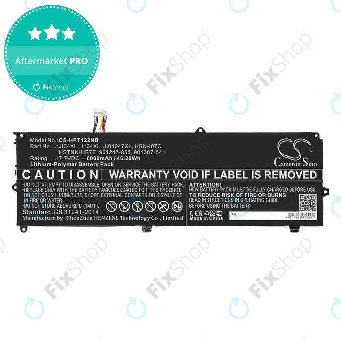 Batteria per HP Elite X2 1012 G2, JI04XL, Li-Pol, 6000mAh, 7.7V, HQ