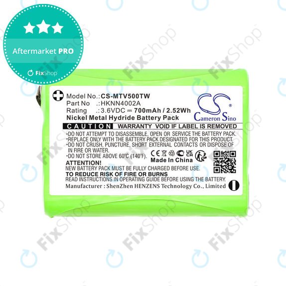 Batteria per Motorola Talkabout T280, T200, T82, T82 Extreme, HKNN4002A, Ni-MH, 700mAh, 3.6V, HQ
