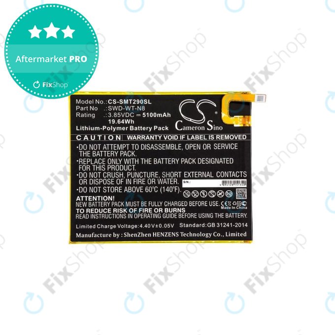 Batteria per Samsung Galaxy Tab A 8.0" 2019, SWD-WT-N8, 5100mAh, HQ