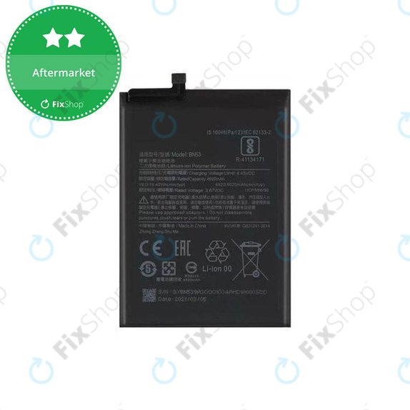 Batteria per Xiaomi Redmi Note 9 Pro, BN53, 5020mAh