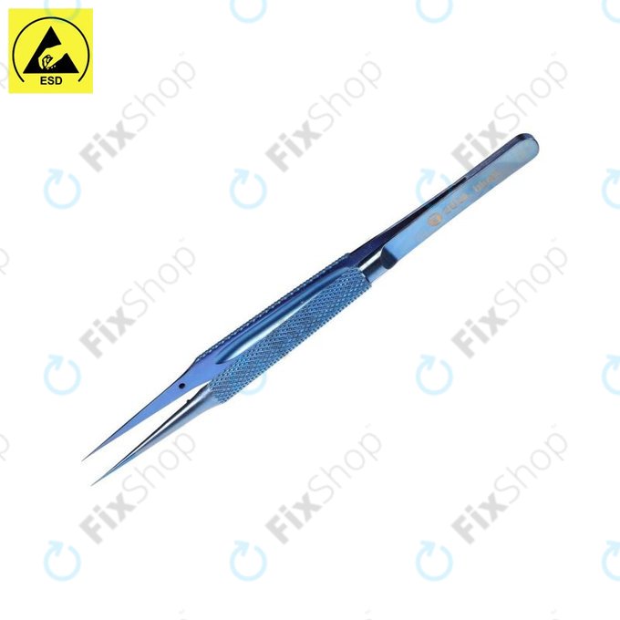 Pinzetta in lega di titanio con testa dritta 0,1 mm per ponticelli di precisione, 2UUL BlueT