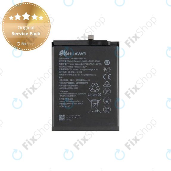 Batteria per Huawei Honor Play. Mate 20 Lite, Nova 3, P10 Plus, Nova 5T, View 10, HB386589ECW, 24022732, 24022731, 24022209, 3750mAh, Genuine Service Pack