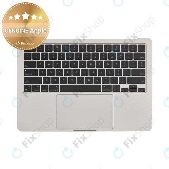 Top case con tastiera US e batteria per MacBook Air 13", A3113 (2024), Starlight, 661-40229, Genuine Apple