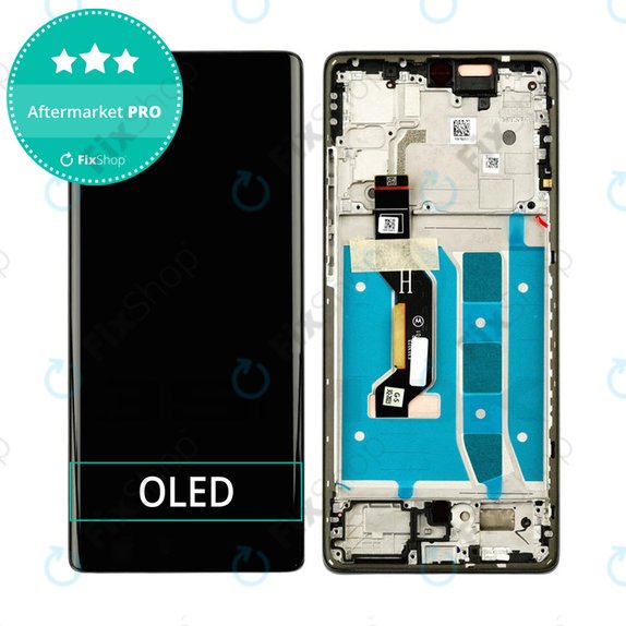 Schermo OLED per Motorola Moto G85 5G XT2427-3, Cobalt Blue, Vetro touch con cornice