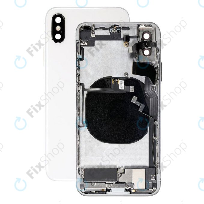 Scocca posteriore con piccoli componenti per iPhone X, Silver