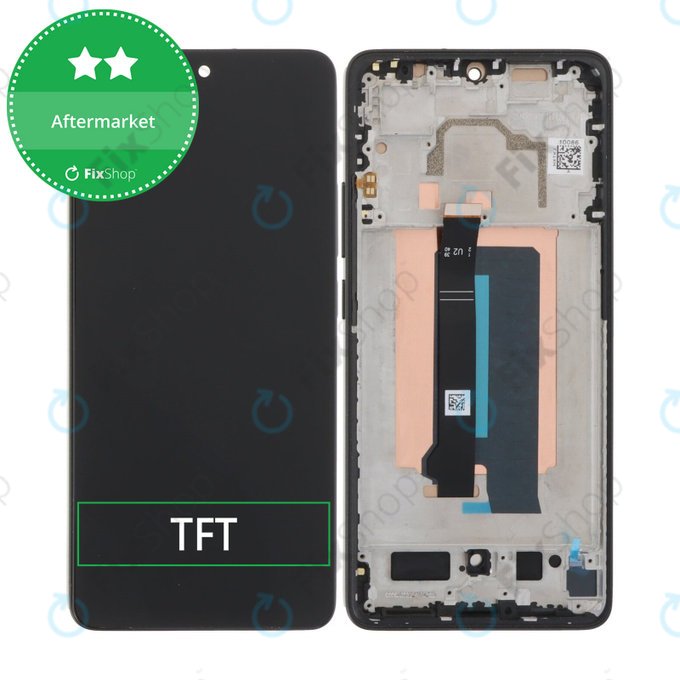 Schermo per Xiaomi Poco X6 Pro, Black, Vetro touch con cornice