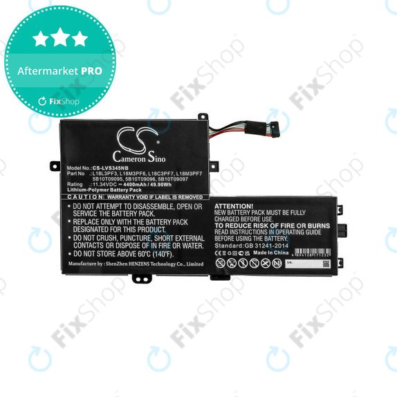 Batteria per Lenovo IdeaPad C340 14, 15, 5B10T09095, Li-Pol, 4400mAh, 11.34V, HQ