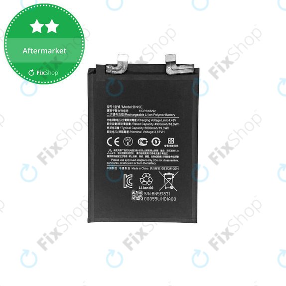 Batteria per Xiaomi Poco X4 Pro 5G, Redmi Note 11 Pro 4G, Redmi Note 11 Pro 5G, BN5E, 5000mAh