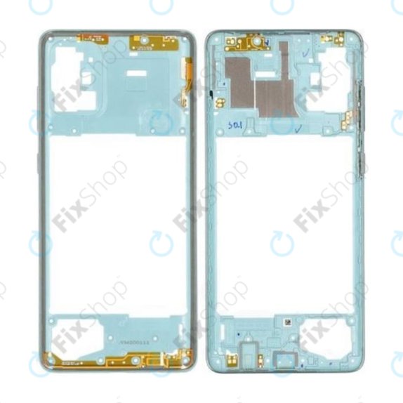Telaio centrale per Samsung A71 A715F, Prism Crush Blue, GH98-44756C, Genuine Service Pack