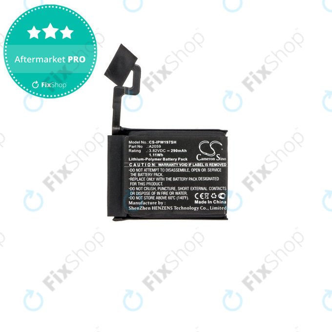 Batteria per Apple Watch 4 44 mm, 290mAh, Li-Pol, 3.82 V, A2059, HQ