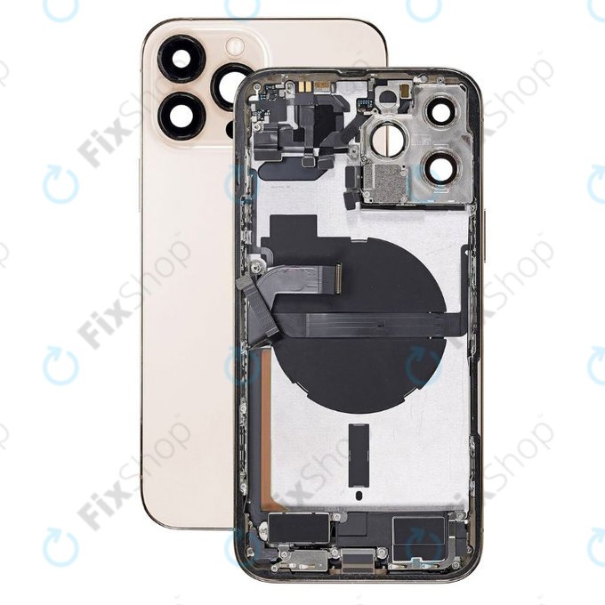 Scocca posteriore con piccoli componenti per iPhone 13 Pro Max, Gold