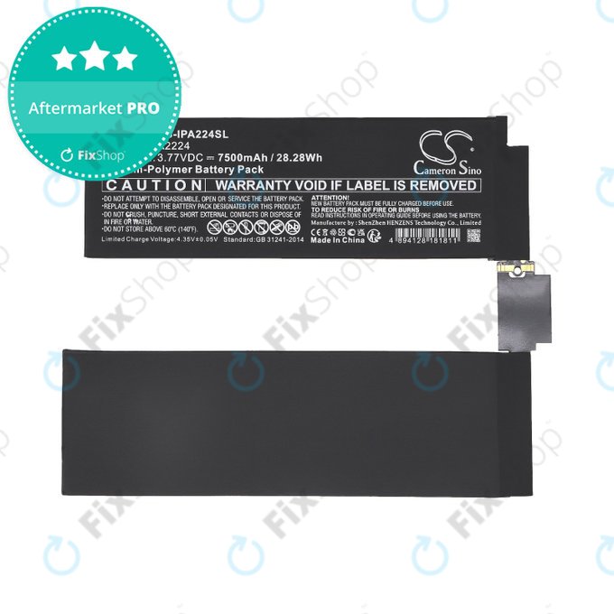 Batteria A2224 per Apple iPad Pro 11.0" (2nd Gen 2020), 7500mAh, HQ