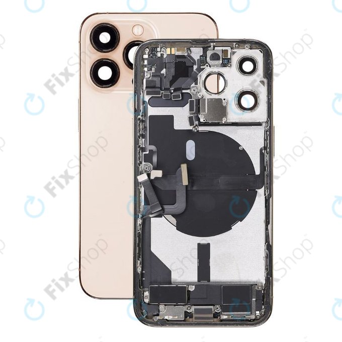 Scocca posteriore con piccoli componenti per iPhone 13 Pro, Gold
