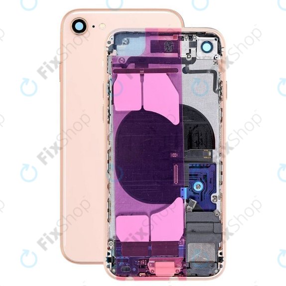 Scocca posteriore con piccoli componenti per iPhone 8, Gold