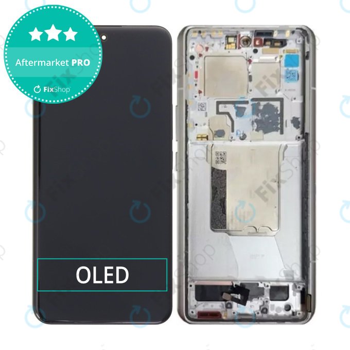 Schermo OLED per Xiaomi 14 Ultra, White, Vetro touch con cornice