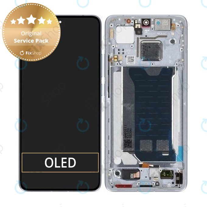 Schermo per Xiaomi Poco F7 Pro 5G, Blue, Vetro touch con cornice, 56002100O1100, Genuine Service Pack