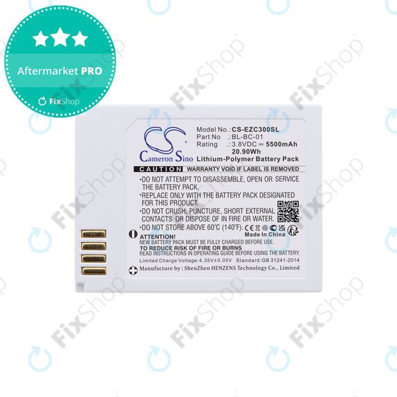 Batteria per Ezviz C3a, BL-BC-01, Li-Pol, 5500mAh, 3.8V, HQ