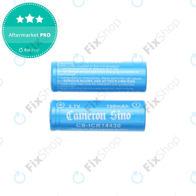 Batteria ricaricabile, 2pz, 650mAh, Li-Ion, 3.7V, 14430, HQ