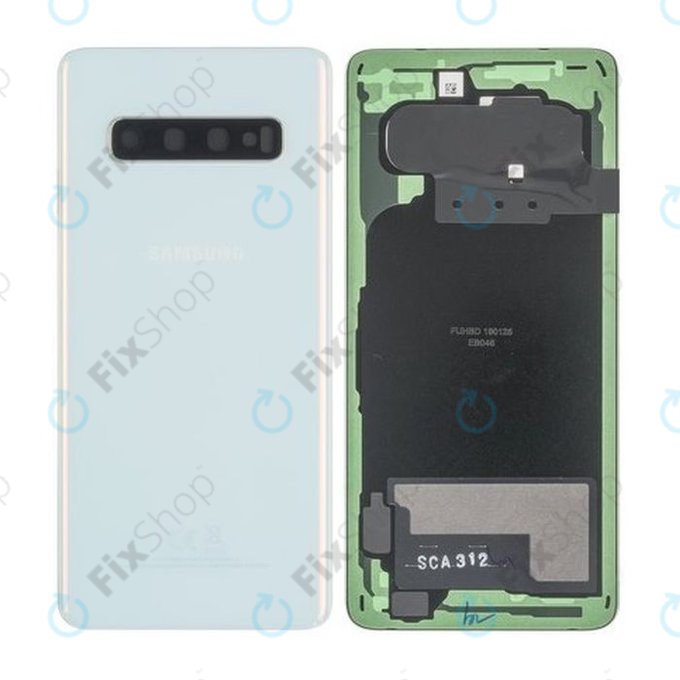 Cover batteria per Samsung S10 G973F, Prism White, GH82-18378F, Genuine Service Pack