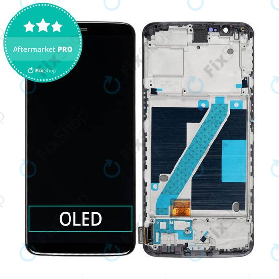 Schermo OLED per OnePlus 5T, Black, Vetro touch con cornice