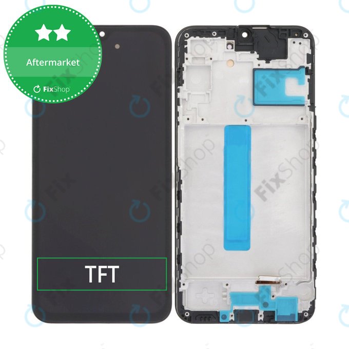 Schermo per Samsung A25 A256B, Brave Black, Vetro touch con cornice