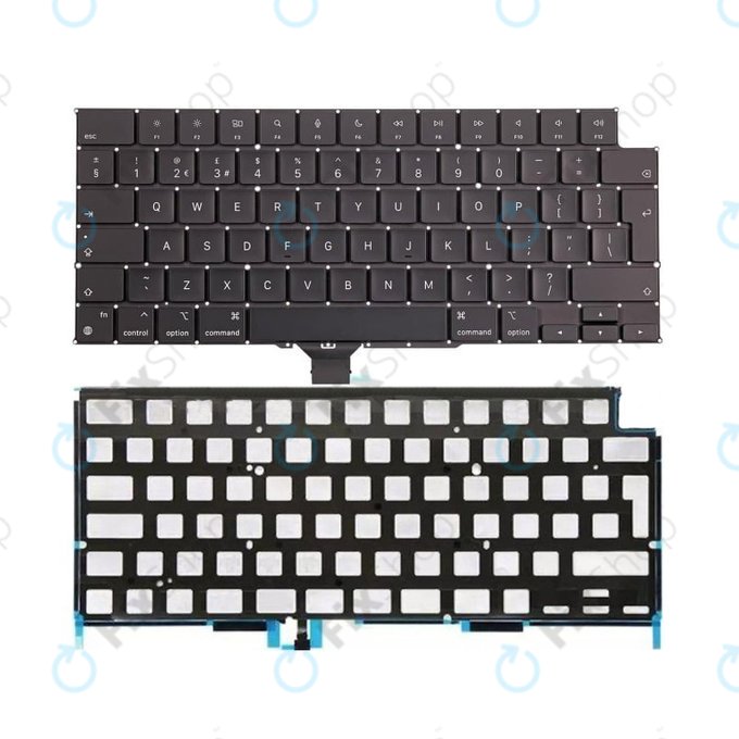 Tastiera con retroilluminazione UK/EU per MacBook Pro 14" M1 Pro A2442, 16" M1 Max A2485 (2021)