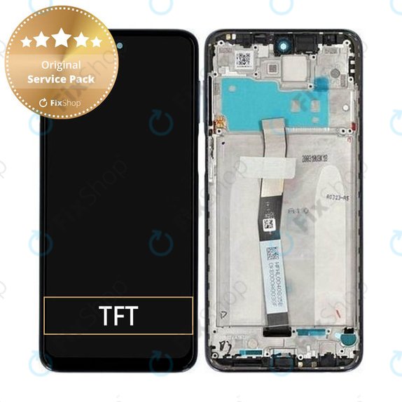 Schermo per Xiaomi Redmi Note 9 Pro, Glacier White, Vetro touch con cornice, 560002J6B200, Genuine Service Pack