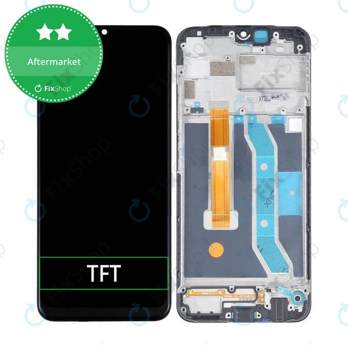 Schermo per Realme C25Y RMX3265 RMX3268, Vetro touch con cornice