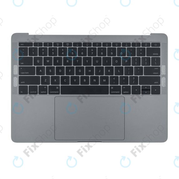 Top case con tastiera US, microfono, trackpad e altoparlanti per MacBook Pro 13" A1708 (Late 2016 - Mid 2017), Space Gray