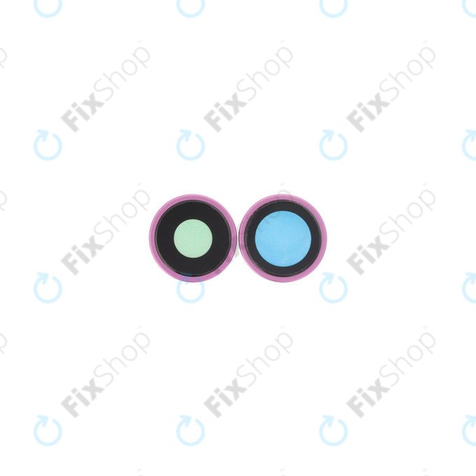 Lente fotocamera posteriore con frame 2 pz per iPhone 16, 16 Plus, Pink