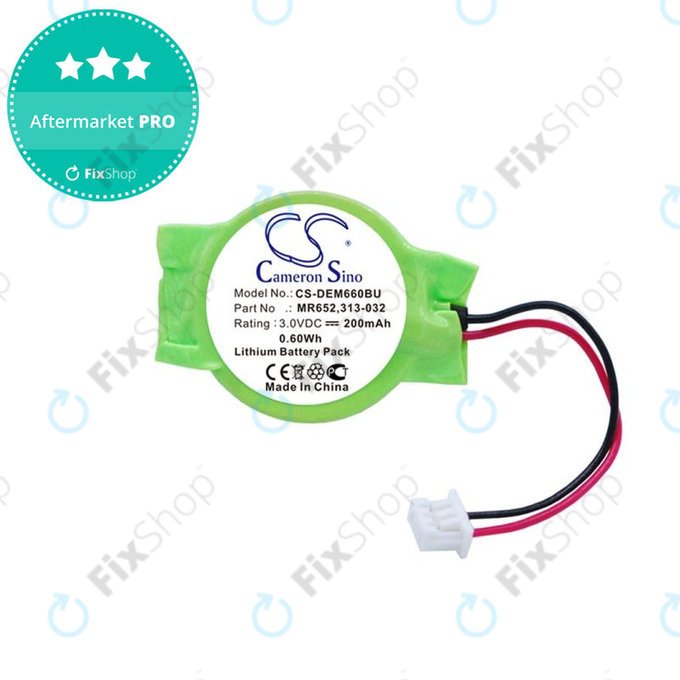 Batteria di backup per Dell Latitude E6320, 077-A00, Lithium, 200mAh, 3V, HQ
