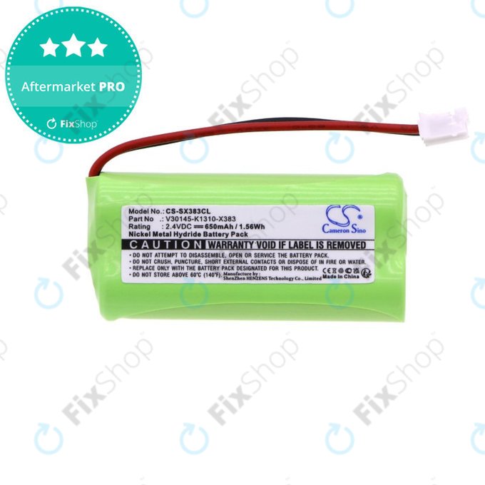 Batteria per Gigaset A12, A140, A160, AL140, AS140, V30145-K1310-X383, Ni-MH, 650mAh, 2.4V, HQ