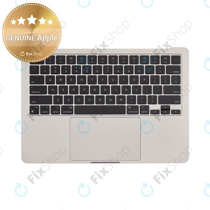 Top case con tastiera US e batteria per MacBook Air 13", A3113 (2024), Starlight, 661-40229, Genuine Apple