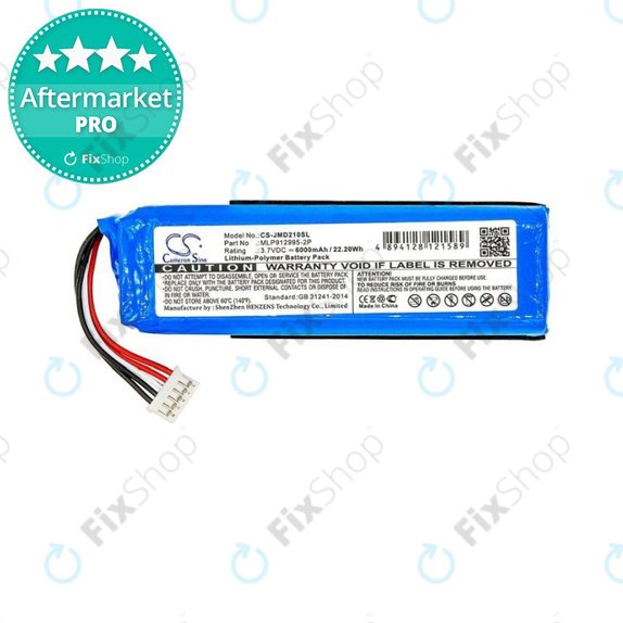 Batteria per JBL Charge 2+, Li-Pol, 6000mAh, HQ