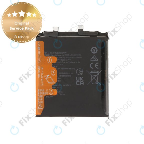 Batteria per Honor Magic5 Pro PGT-N19, 5100mAh, HB536880EHW, Genuine Service Pack