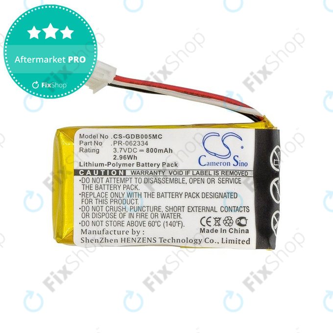 Batteria per GoPro Hero +, PR-062334, Li-Polymer, 800mAh, 3.7V, HQ