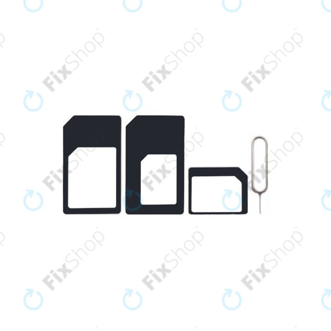 Adattatore SIM 3 in 1 NanoSIM, MicroSIM, MiniSIM con estrattore per carrello SIM