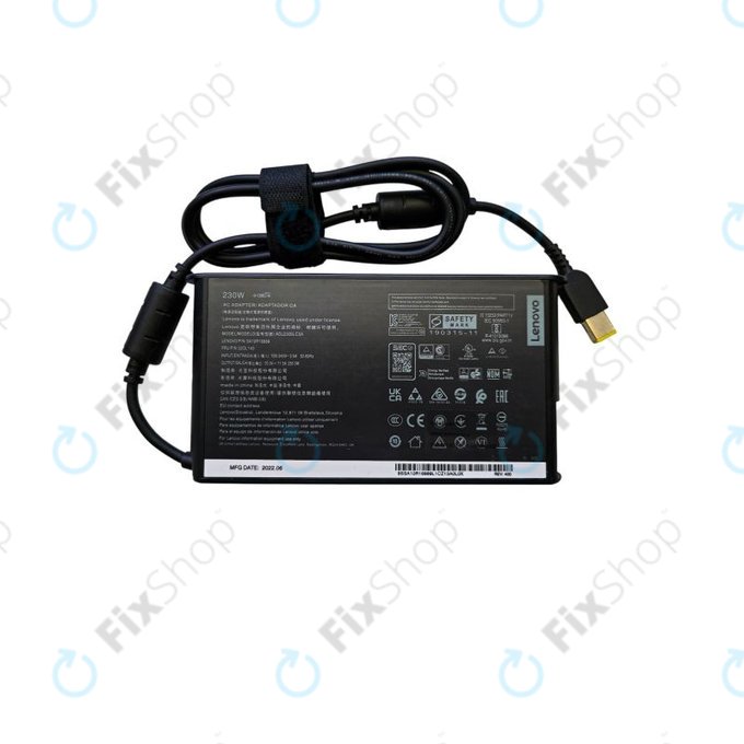 Adattatore di ricarica per Lenovo Legion 5-15ARH05H, 230W, 77011215, Genuine Service Pack