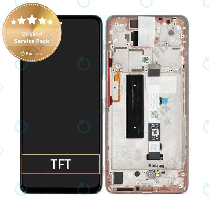 Schermo per Xiaomi Mi 10T Lite 5G, Rose Gold Beach, Vetro touch con cornice, 5600050J1700, Genuine Service Pack