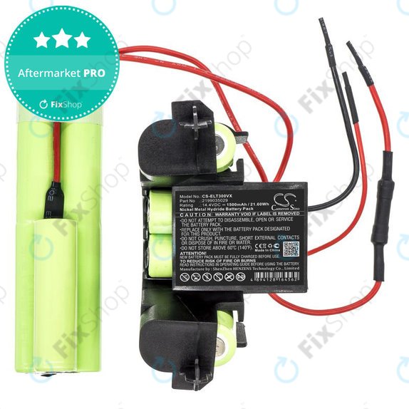 Batteria per Electrolux ErgoRapido ZB3004, ZB3005 ZB3006 AEG AG3004 AG3005 AG3006 2199035029, Ni-MH, 1500mAh, 14.4V, HQ