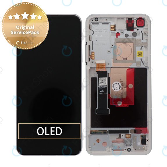 Schermo per Asus Zenfone 10 AI2302, Comet White, Vetro touch con cornice, B90AI00M2-R20010, Genuine Service Pack