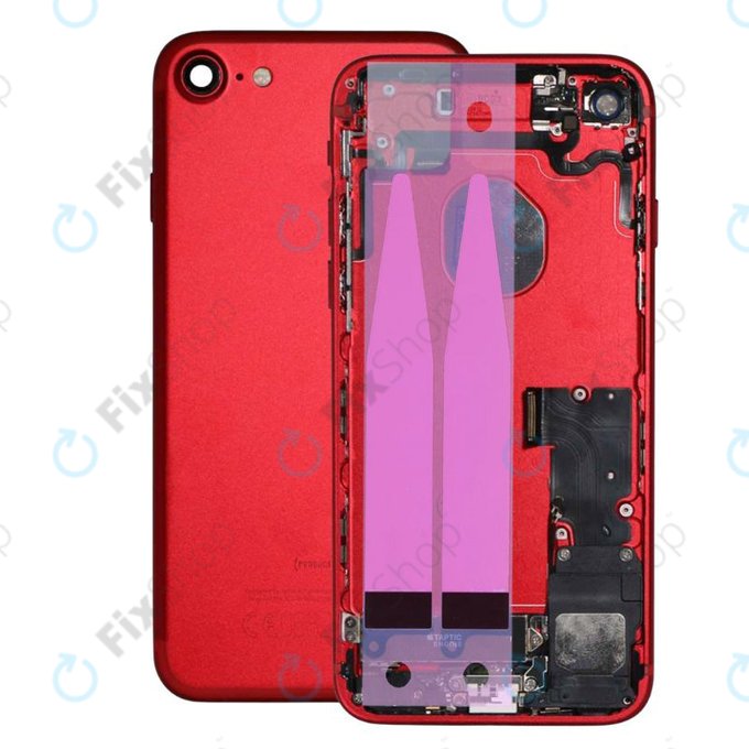 Scocca posteriore con piccoli componenti per iPhone 7, Red