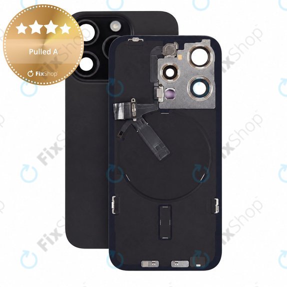 Vetro scocca posteriore per iPhone 15 Pro, Black Titanium, Pulled A