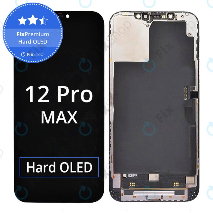 Schermo Hard OLED per iPhone 12 Pro Max, Vetro touch con cornice, FixPremium